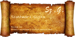 Szathmári Gitta névjegykártya